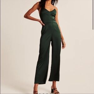 NWT Abercrombie emerald green jumpsuit